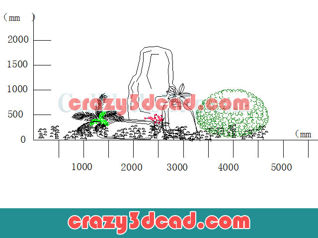 Stone and plant cad file download